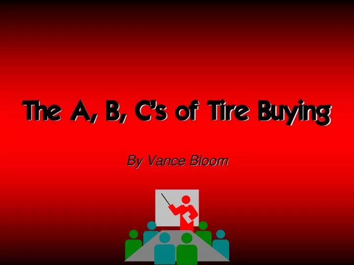 the a b c s of tire buying