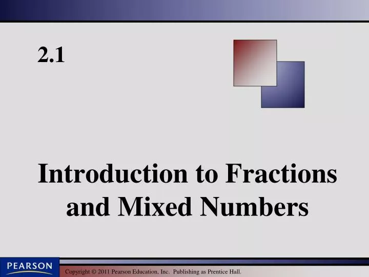 introduction to fractions and mixed numbers