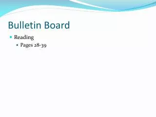 bulletin board