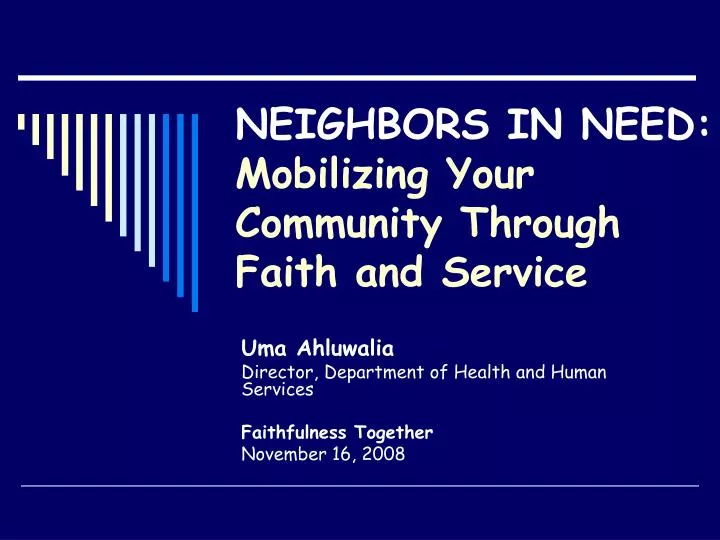 neighbors in need mobilizing your community through faith and service