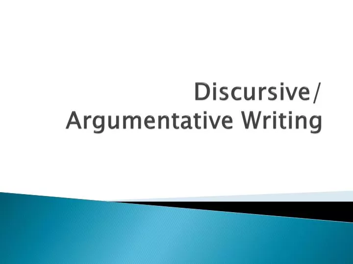 discursive argumentative writing