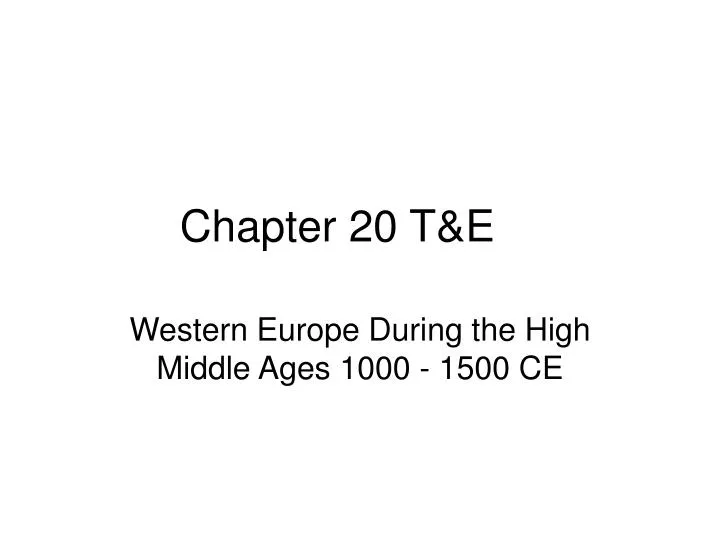 chapter 20 t e