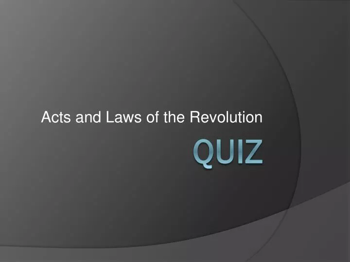 acts and laws of the revolution