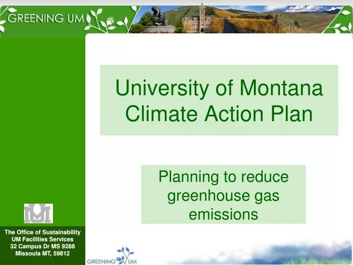 university of montana climate action plan