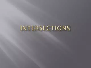 intersections