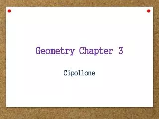 Geometry Chapter 3
