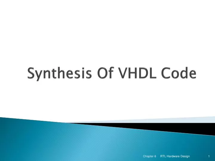 synthesis of vhdl code