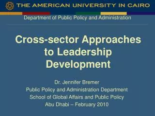 Cross-sector Approaches to Leadership Development