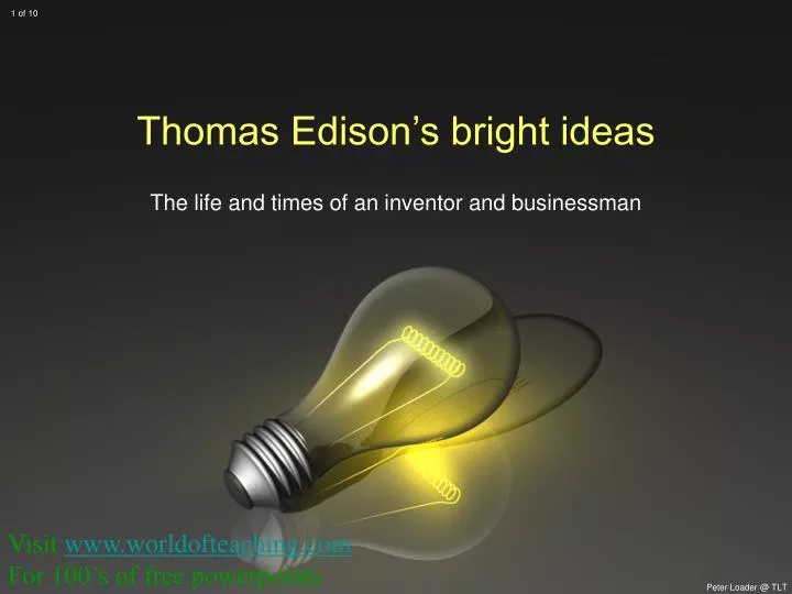 thomas edison s bright ideas