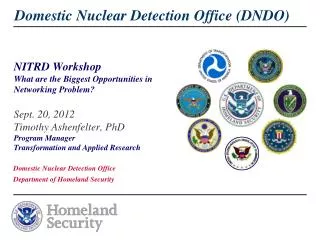 Domestic Nuclear Detection Office Department of Homeland Security