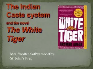 The Indian Caste system and the novel The White Tiger