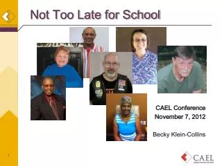 not too late for school