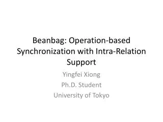 Beanbag: Operation-based Synchronization with Intra-Relation Support