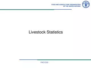 Livestock Statistics