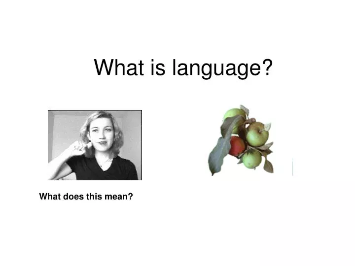 what is language