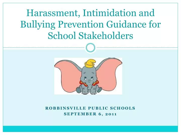 harassment intimidation and bullying prevention guidance for school stakeholders