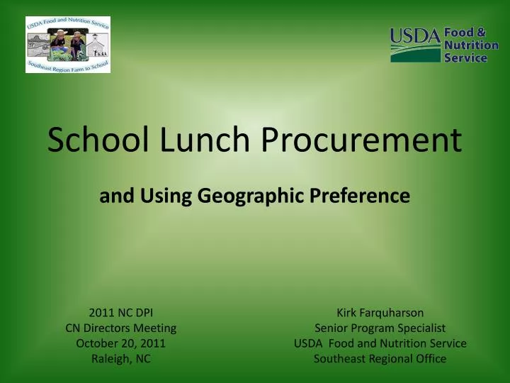 school lunch procurement