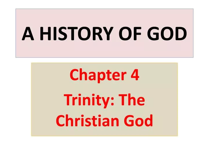 a history of god