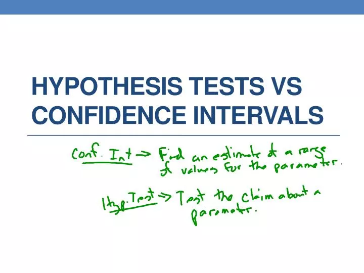 hypothesis tests vs confidence intervals
