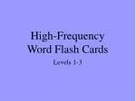 High-Frequency Word Flash Cards for Levels 1-3: Enhance Your Vocabulary - slide 1