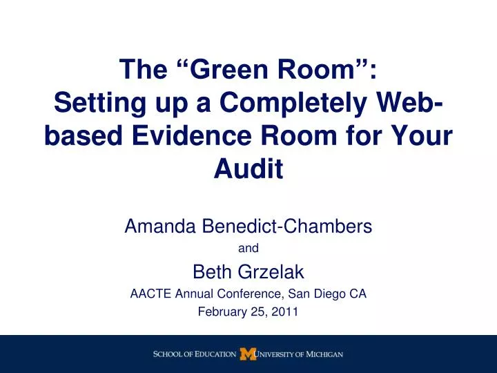 the green room setting up a completely web based evidence room for your audit