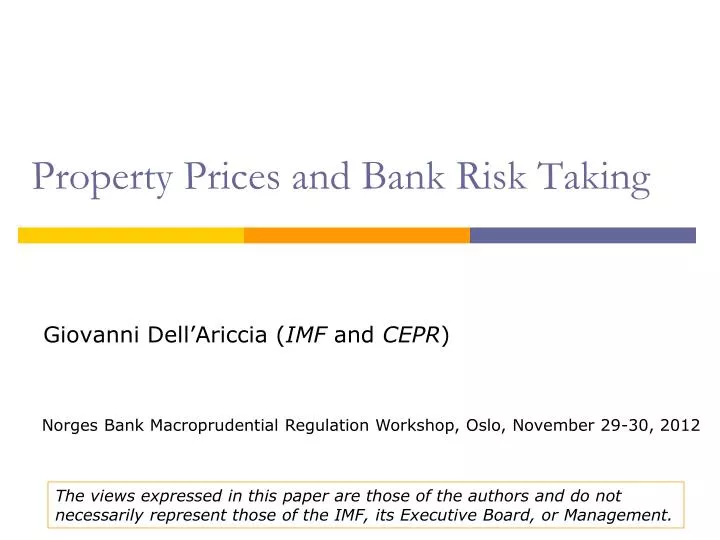 property prices and bank risk taking
