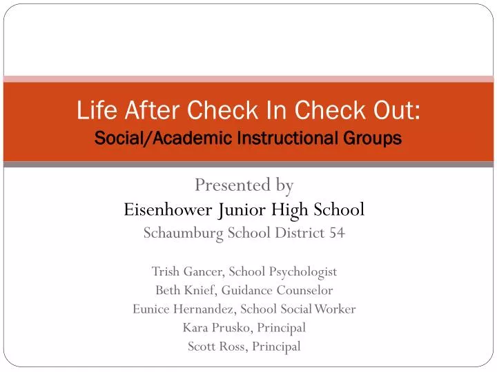 life after check in check out social academic instructional groups