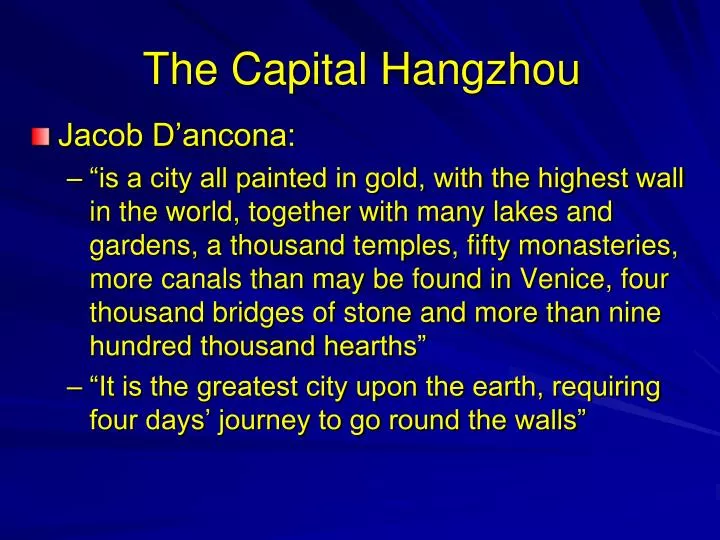 the capital hangzhou