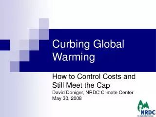 Curbing Global Warming