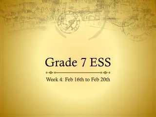 Grade 7 ESS