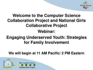 Welcome to the Computer Science Collaboration Project and National Girls Collaborative Project