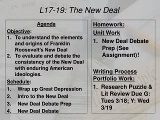 L17-19: The New Deal