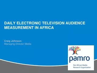 Daily Electronic Television Audience Measurement in Africa