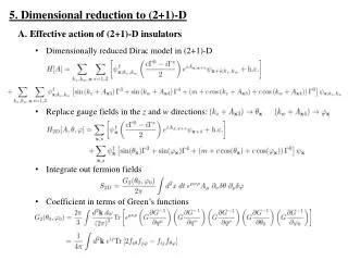 5. Dimensional reduction to (2+1)-D