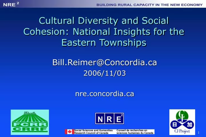 cultural diversity and social cohesion national insights for the eastern townships