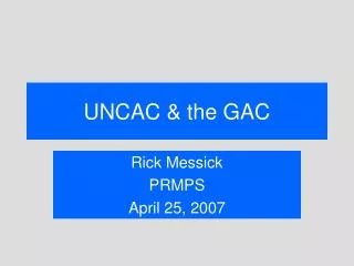 UNCAC &amp; the GAC