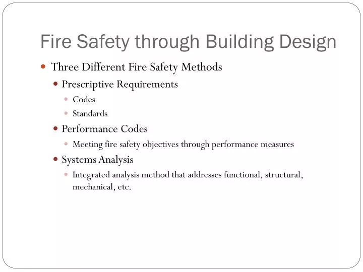 fire safety through building design