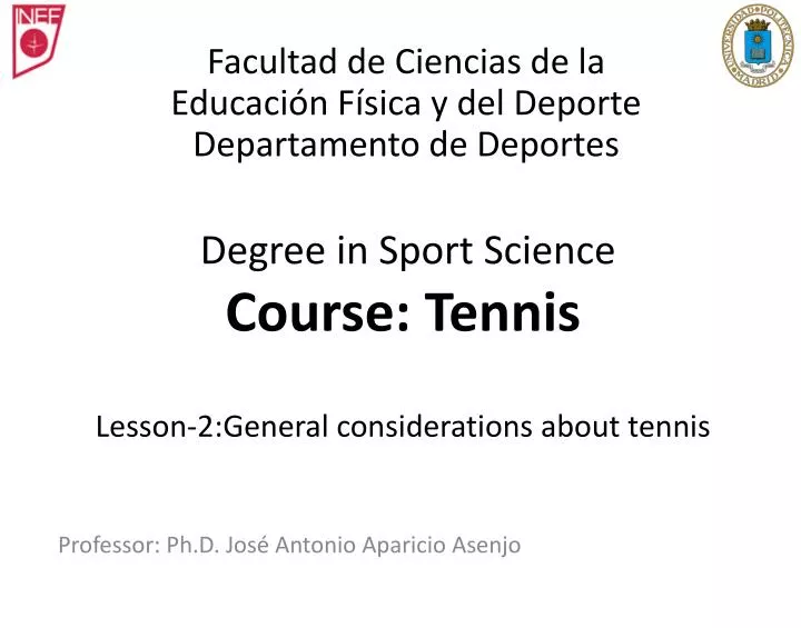 degree in sport science course tennis lesson 2 general considerations about tennis