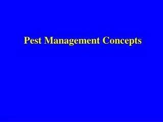 Pest Management Concepts