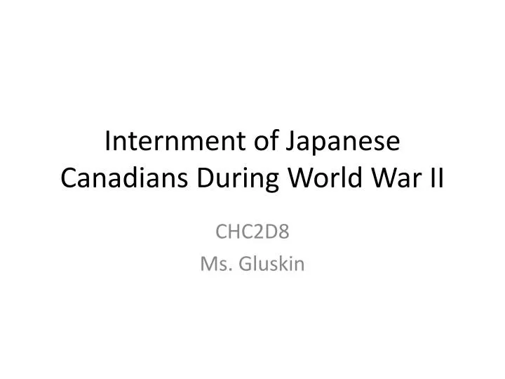 internment of japanese canadians during world war ii