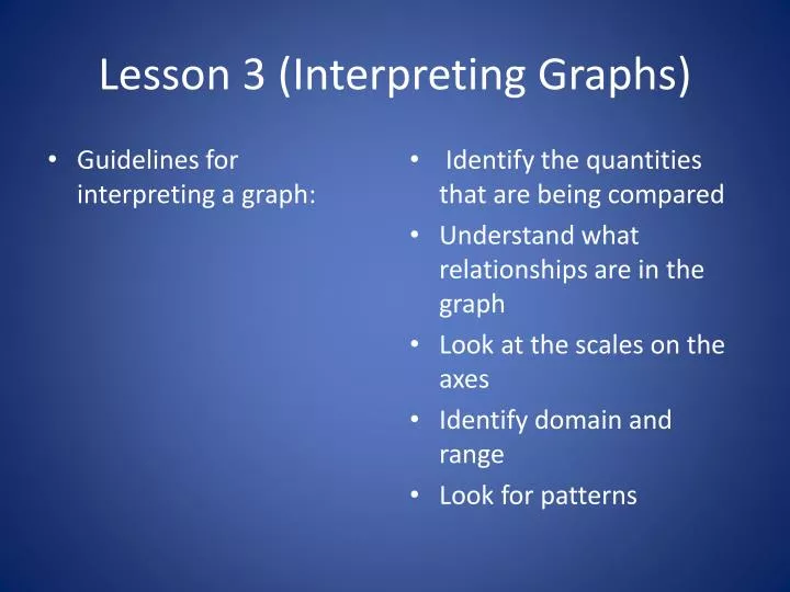 lesson 3 interpreting graphs