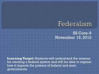 federalism