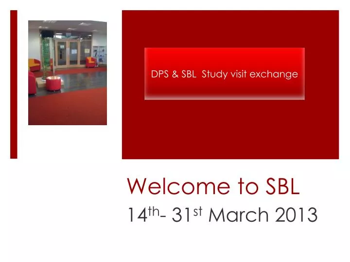 welcome to sbl