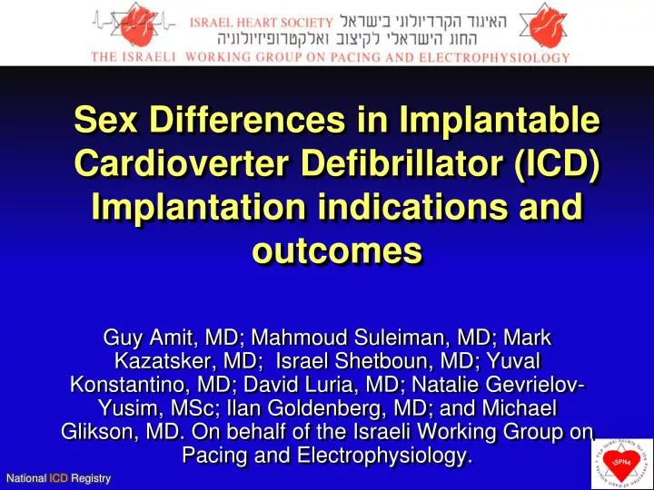 sex differences in implantable cardioverter defibrillator icd implantation indications and outcomes