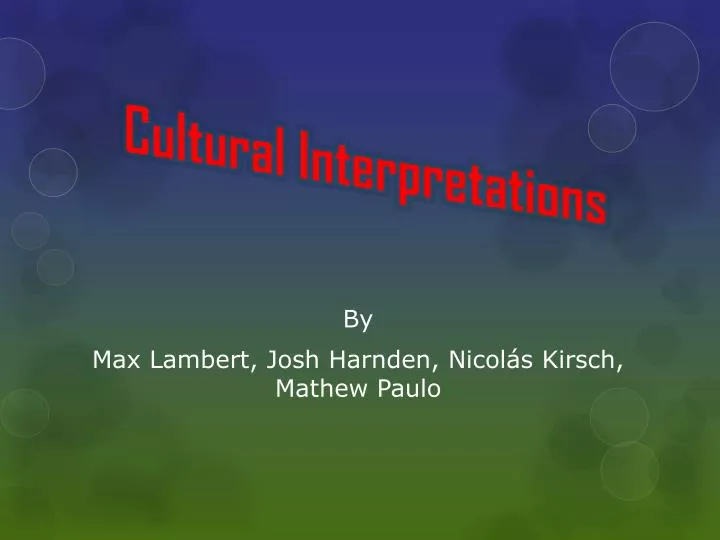 cultural interpretations
