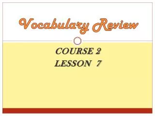 vocabulary review