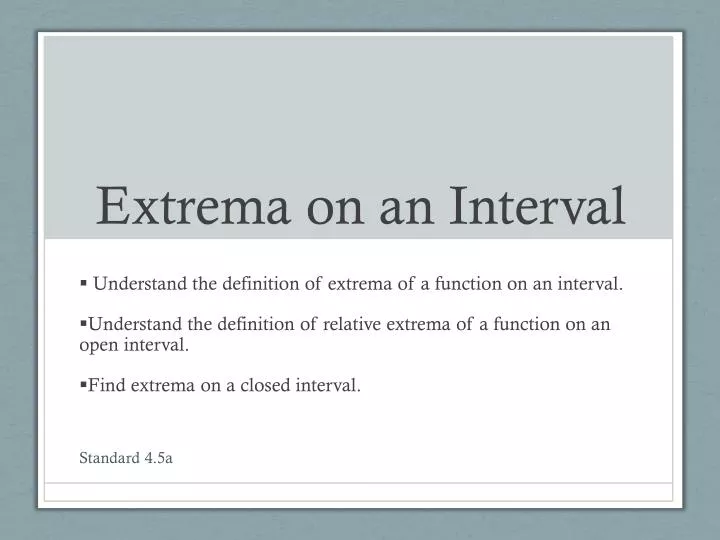 extrema on an interval