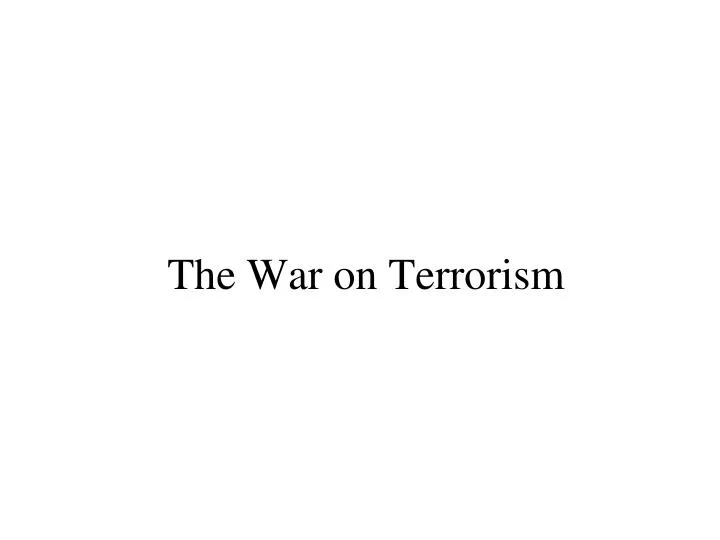 the war on terrorism