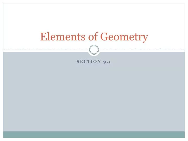 elements of geometry