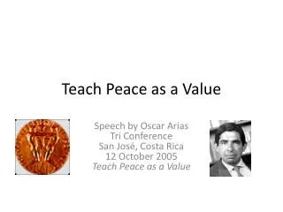 Teach Peace as a Value